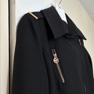 Michael Kors Signature Black Wool Coat